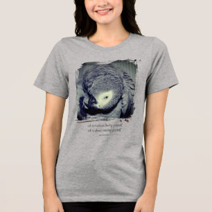 Be Yourself Cute Parrot Quote Inspirational Tri-Blend Shirt