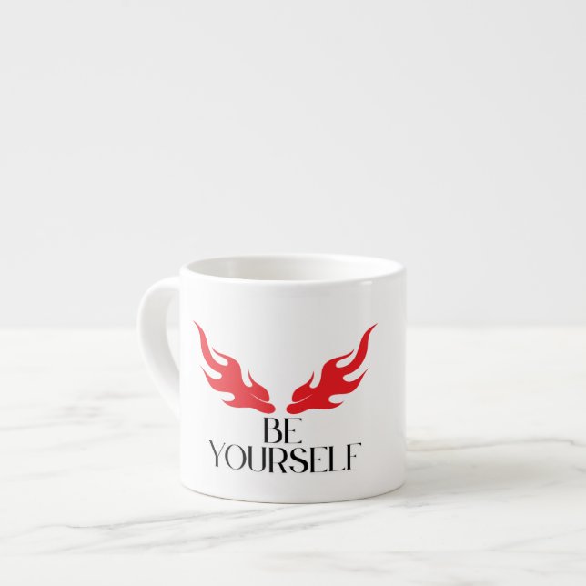Be Yourself – Empowering Minimalist Quote Design f Espresso Cup (Front Left)