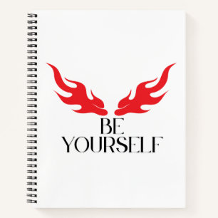 Be Yourself – Empowering Minimalist Quote Design f Notebook