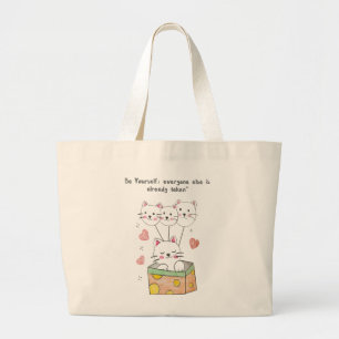 Be yourself. Everyone else is already taken.” Large Tote Bag