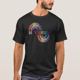 Be Yourself LGBTQ Rainbow Flag  LGBTQIA+ Pride Mon T-Shirt