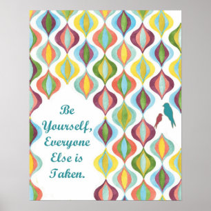 Be Yourself: Moroccan Retro Poster