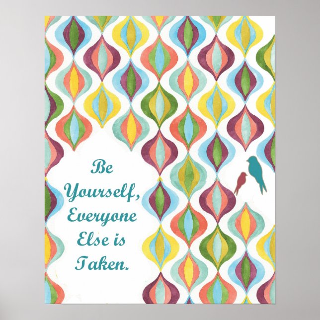 Be Yourself:  Moroccan Retro Poster (Front)