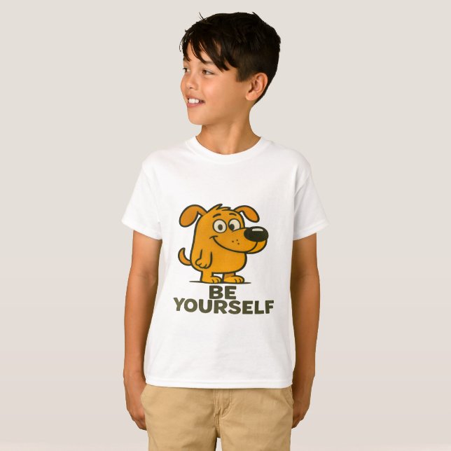 Be yourself motivation t shirt for kids (Front Full)
