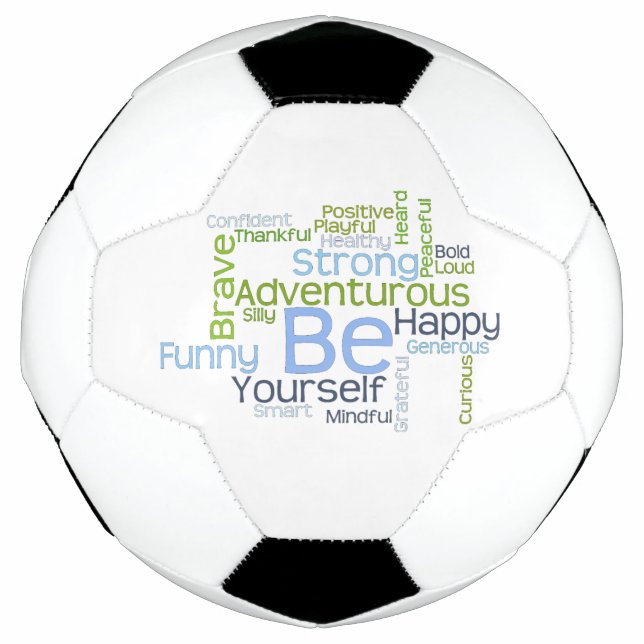 BE Yourself Motivational Word Cloud Football (Front)