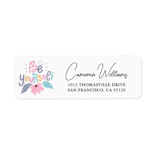 Be Yourself | Pastel Flowers (Front)
