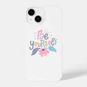 Be Yourself Pastel Flowers iPhone 14 Case