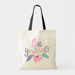 Be Yourself Pastel Flowers Tote Bag