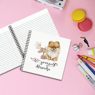 Be Yourself Personalised Pomeranian Puppy Notebook