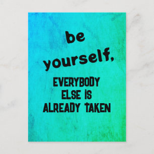 be yourself postcard