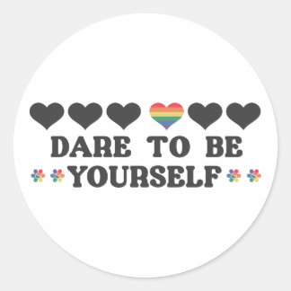 Be yourself  pride sticker