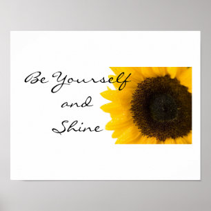 Be Yourself Sunflower Poster