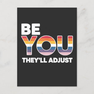 Be Yourself, They’ll Just Adjust Pride Month LGBTQ Announcement Postcard