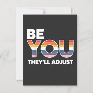 Be Yourself, They’ll Just Adjust Pride Month LGBTQ Postcard