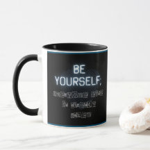 Be Yourself Two Tone Black Mug