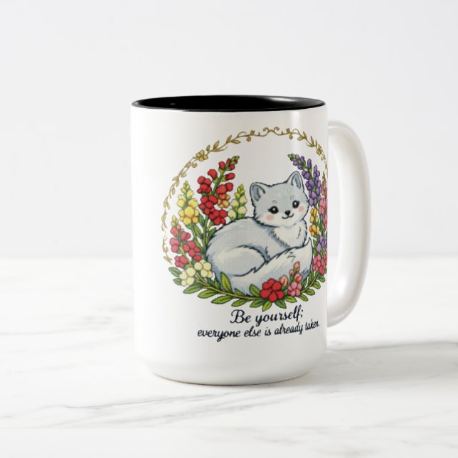 Be Yourself Two-Tone Coffee Mug (Front Right)
