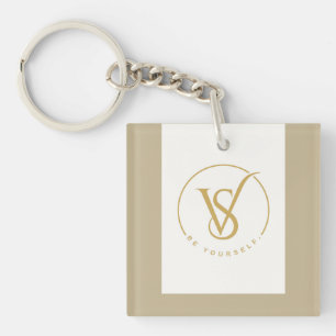 Be Yourself VS Monogram Logo Key Ring