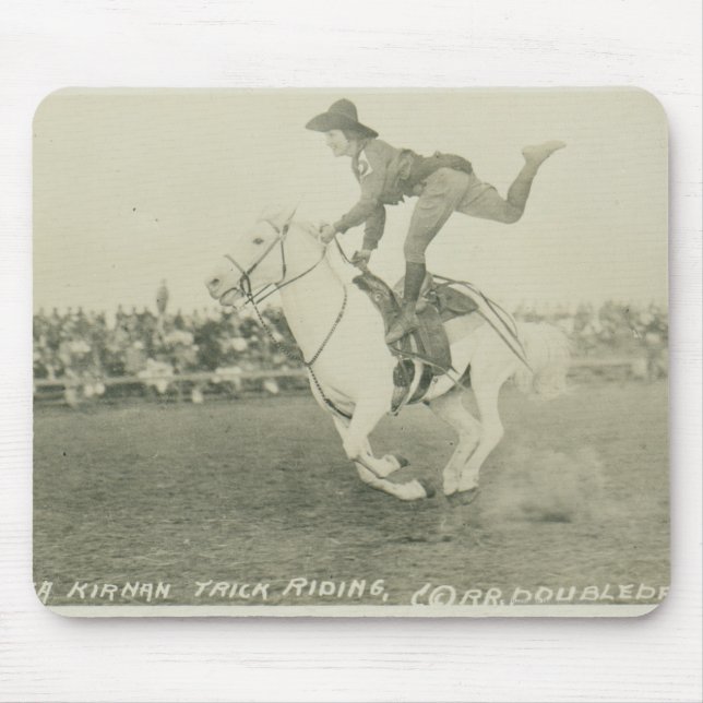 Bea Kirnan trick riding. Mouse Mat (Front)
