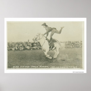 Bea Kirnan trick riding. Poster