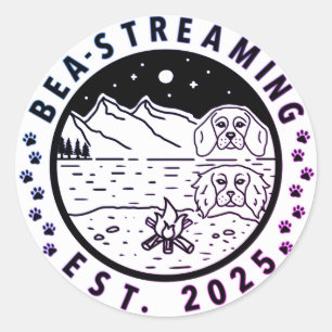 Bea-Streaming Sticker with Purple Trim