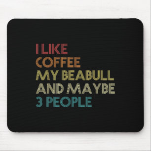 Beabull Dog Owner Coffee Lovers Funny Quote Vintag Mouse Mat