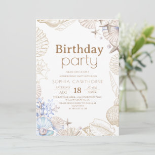 Beach 18th Birthday Invitation