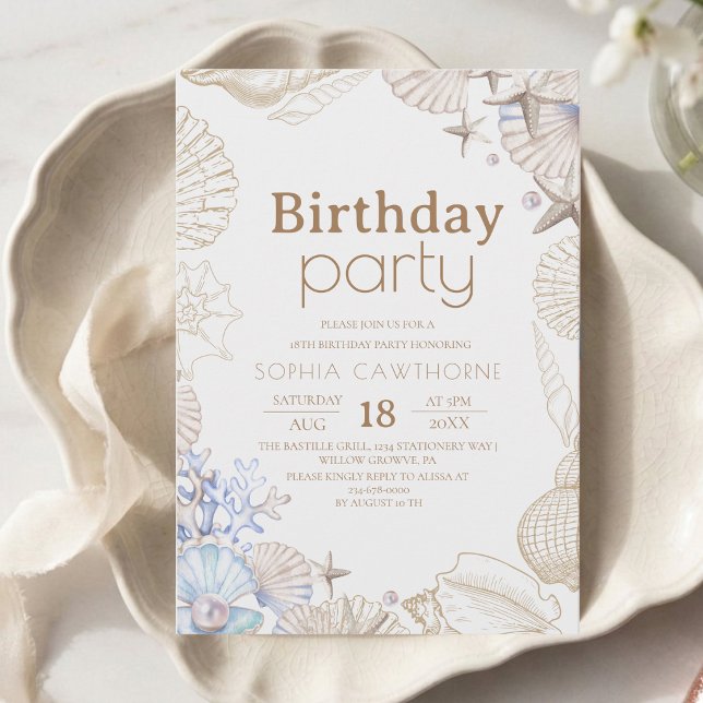 Beach 18th Birthday Invitation (Creator Uploaded)