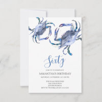 Beach 60th Birthday  Invitations