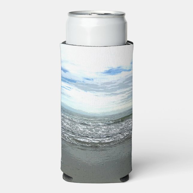 Beach Abstract Artistic Nautical Gift Favour Seltzer Can Cooler (Seltzer Front)