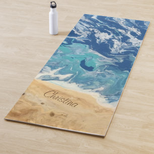 Beach Abstract Personalised Yoga Mat double sided