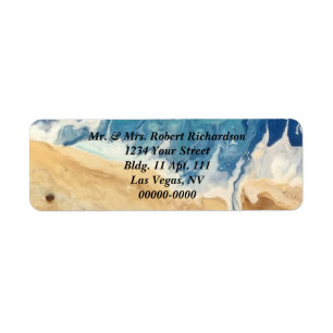 Beach Abstract Return Address Labels-5 lines