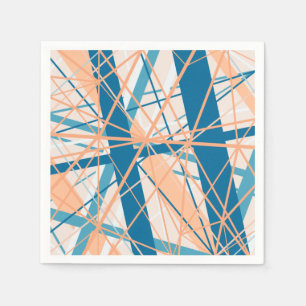 Beach Abstract Stripes Summer Paper Napkin