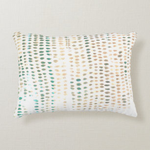 Beach Abstract Texture Turquoise  Accent Pillow