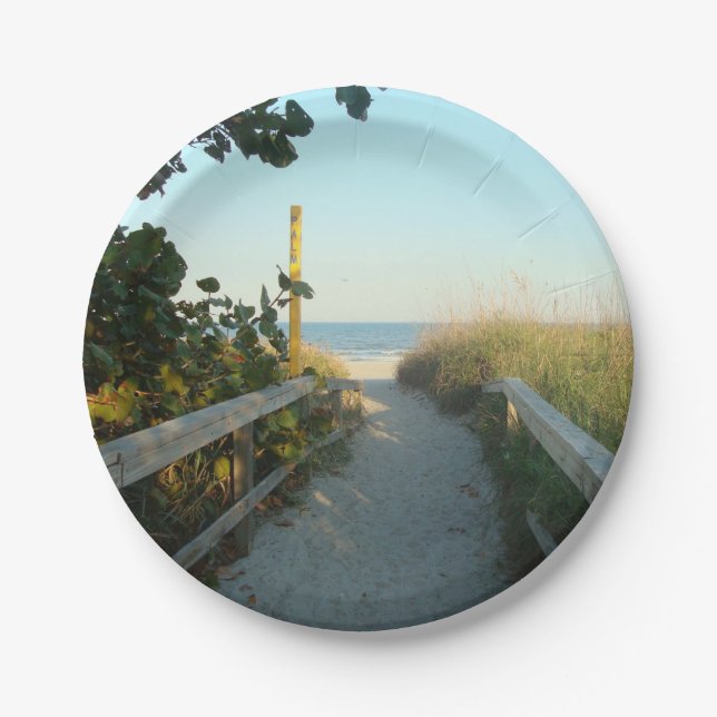 Beach Access Paper Plate (Front)