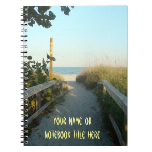 Beach Access Personalised Notebook
