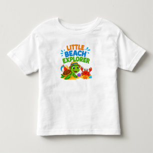 🐢 Beach Adventure Cartoon For Toddlers 🏖️ Toddler T-Shirt