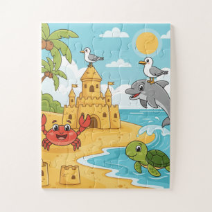Beach Adventure Kids Puzzle Ocean Animals Learni