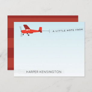 Beach Aeroplane Banner Personal Stationery Invitation
