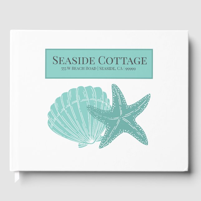 Beach Airbnb Vacation Rental Guest Info Welcome Book (Front)