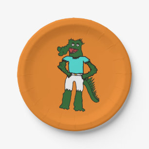 Beach Alligator Birthday Paper Plate