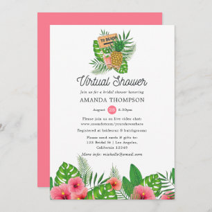 Beach Aloha Luau Virtual Bridal Shower Invitation