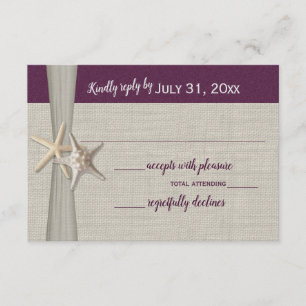 Beach Amore Eggplant Response Card