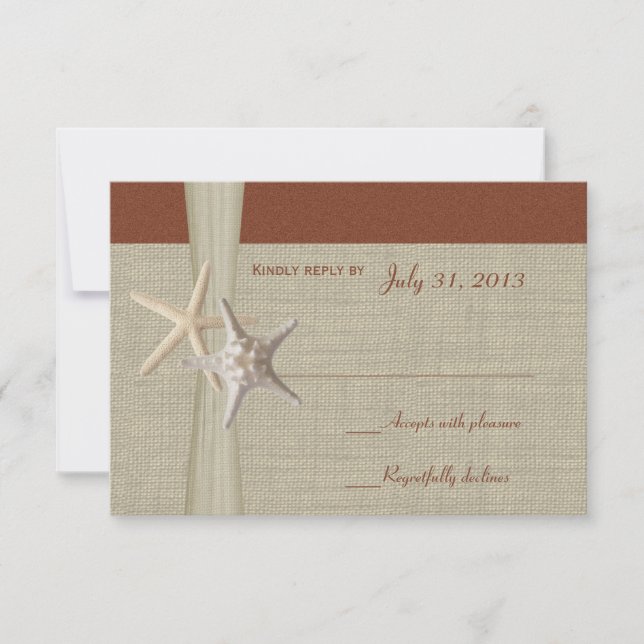 Beach Amore Starfish Response Card (Front)
