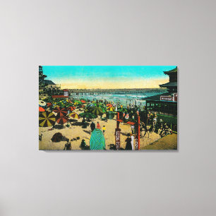 Beach and Bath House, Long BeachLong Beach, CA Canvas Print