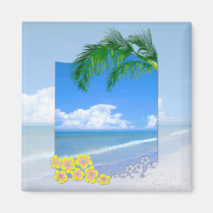 Beach And Blue Skies Magnet