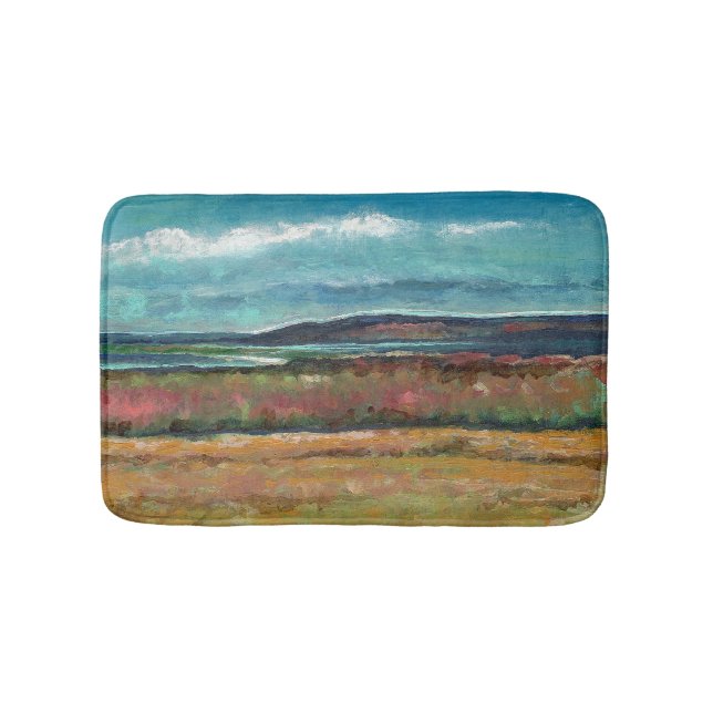 Beach And Coastal Sand Dunes Painting Bath Mat (Front)