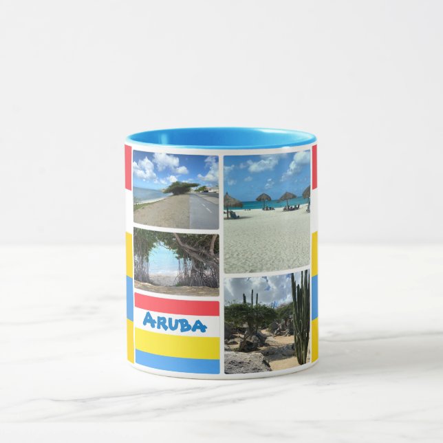 Beach and Desert Aruba  Mug (Center)