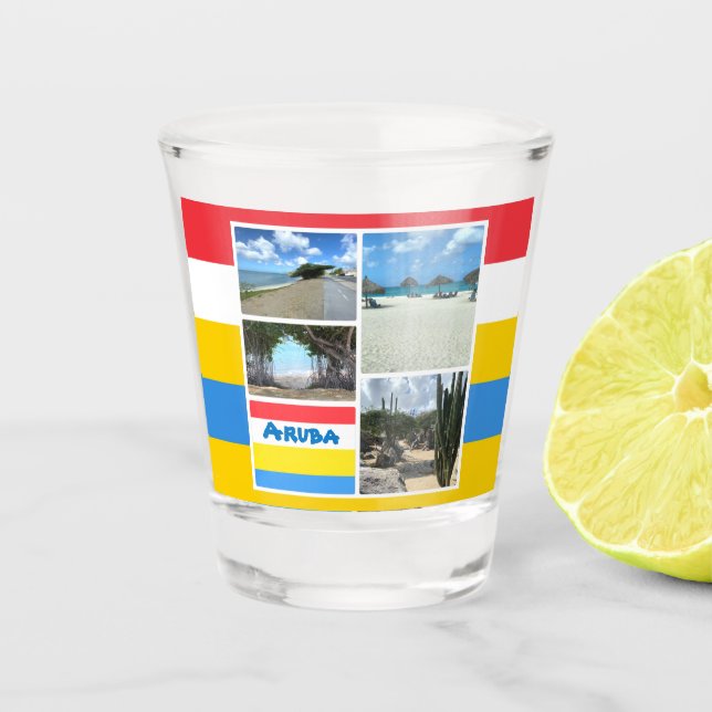 Beach and Desert Aruba  Shot Glass (Front)