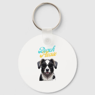 Beach and Dogs Key Ring