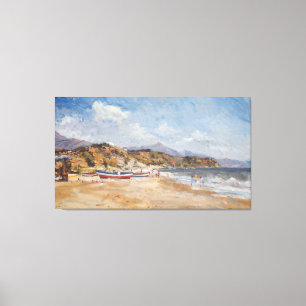 Beach and Mountains Nerja 2001 Canvas Print